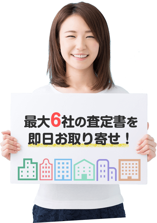 最大6社の査定書を即日お取り寄せ!